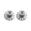 Allparts PK-3242 Witch Hat Tone Knobs, White, Set of 2