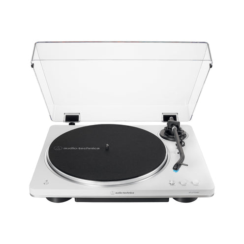 Audio Technica LP70XBT Fully Automatic Wireless Belt-Drive Turntable, White Silver