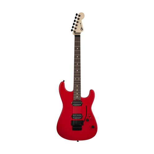 Charvel Pro Mod Plus San Dimas SD1 SRS HH FR Electric Guitar, RW FB, Satin Ferrari Red