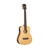 Cort Earth Mini E Adirondack Acoustic Guitar w/ Pickup and Bag, Open Pore