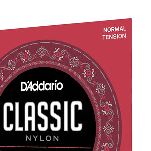 D'Addario EJ27N Student Nylon Classical Guitar Strings, Normal Tension, Clear/Silverplated Wound