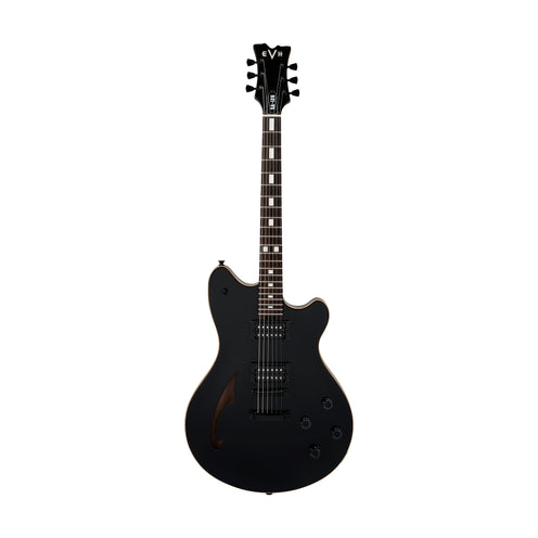 EVH SA-126 Standard Semi-Hollowbody Electric Guitar, RW FB, Piano Black