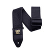 Ernie Ball Tri-Glide 2Inch Italian Leather Bass/Guitar Strap, Black