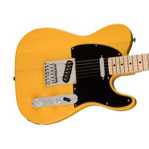 Squier Sonic Telecaster Electric Guitar w/Black Pickguard, Maple FB, Butterscotch Blonde