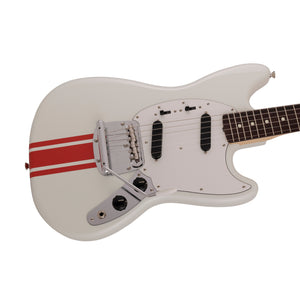 Fender Japan Traditional 60s Mustang Electric Guitar, RW FB, Olympic White / Red