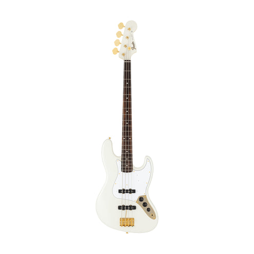 Fender Japan Traditional 2025 Collection 60s Jazz Bass Guitar, RW FB, White Pearl