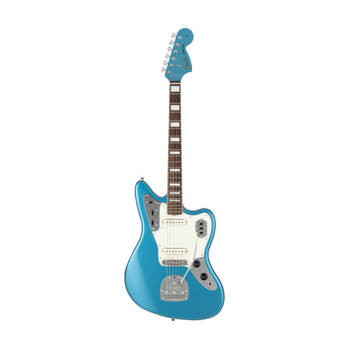 Fender Japan Traditional Late 60s Jaguar Electric Guitar, RW FB, Lake Placid Blue