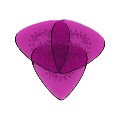 Gravity Razer Standard 0.9mm Guitar Picks, Polished Purple, 3-Pack