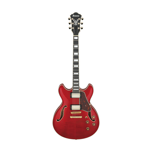 Ibanez Artcore AS93FM-TCD Expressionist Acoustic-Electric Guitar, Transparent Cherry Red