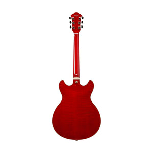 Ibanez Artcore AS93FM-TCD Expressionist Acoustic-Electric Guitar, Transparent Cherry Red