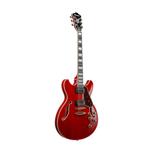 Ibanez Artcore AS93FM-TCD Expressionist Acoustic-Electric Guitar, Transparent Cherry Red