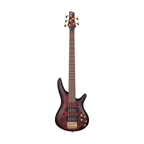 Ibanez SR305EDX-WZM 5-String Electric Bass Guitar, Wine Red Frozen Matte