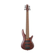 Ibanez Premium SR506E-BM 6-String Electric Bass Guitar, Brown Mahogany