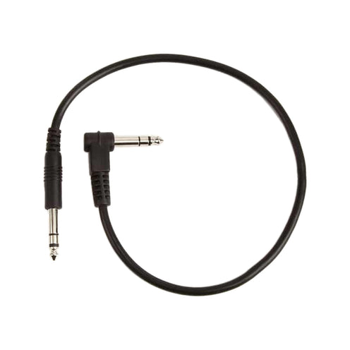 Strymon 1.5FT Single 1/4" TRS Male Straight to 1/4" TRS Male Right Angle Cable