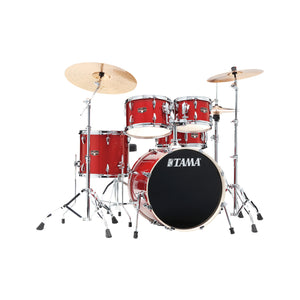 TAMA IP50H6W-BRM Imperialstar Drum 5-Piece Drum Kit w/Hardware, Burnt Red Mist