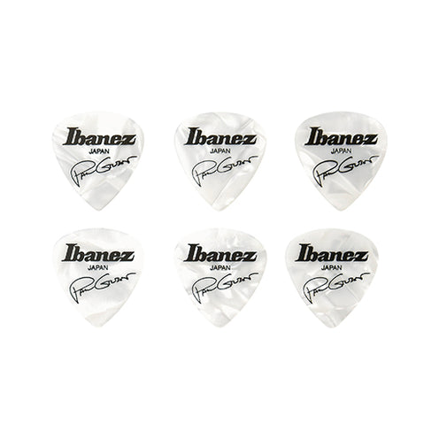 Ibanez B1000PG-PW Paul Gilbert Guitar Pick Set, Pearl White, 6pcs