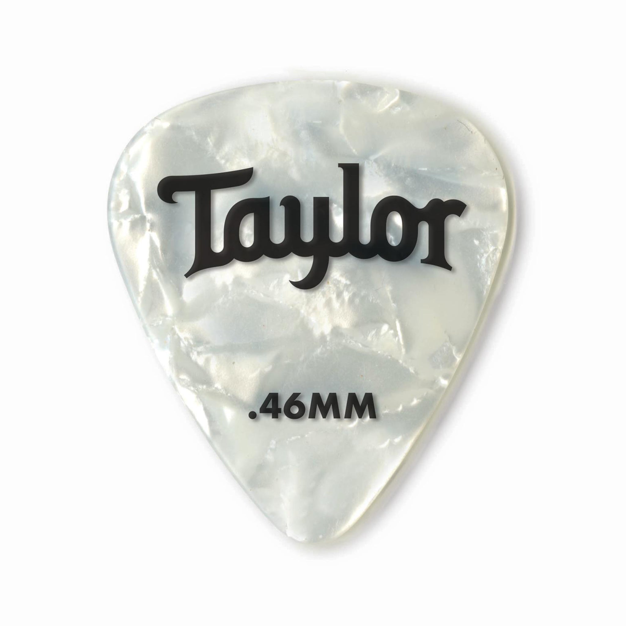 Taylor Celluloid 351 Picks, White Pearl, 0.46mm, 12-Pack