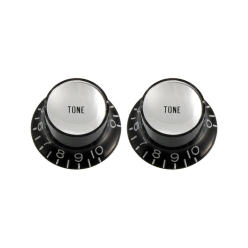 Allparts PK-0182-023 Black Tone Reflector Knobs, Set of 2