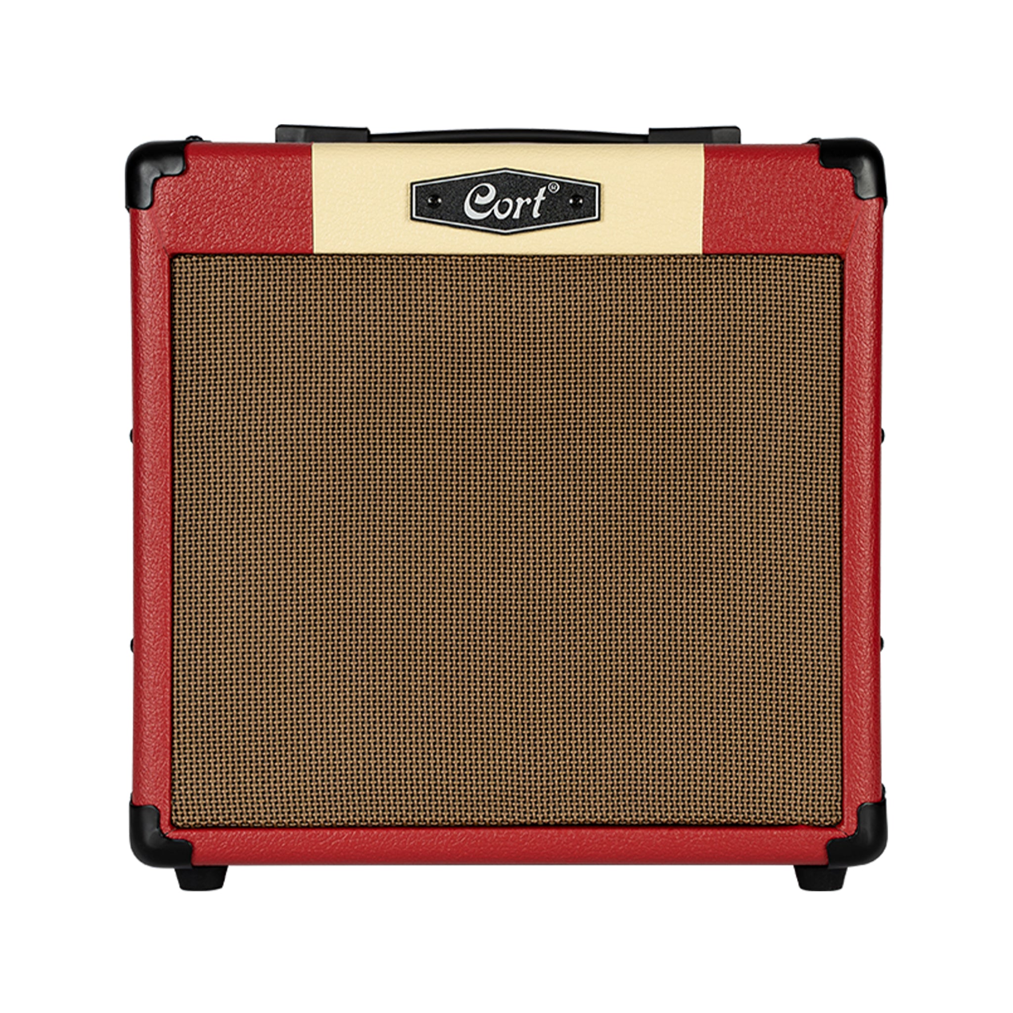 Cort CM15R-DR Guitar Amplifier 8 inch 15 Watt with Reverb, Dark Red