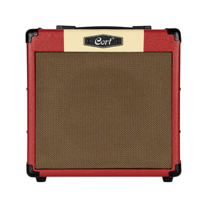 Cort CM15R-DR Guitar Amplifier 8 inch 15 Watt with Reverb, Dark Red