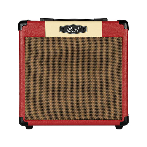 Cort CM15R-DR Guitar Amplifier 8 inch 15 Watt with Reverb, Dark Red