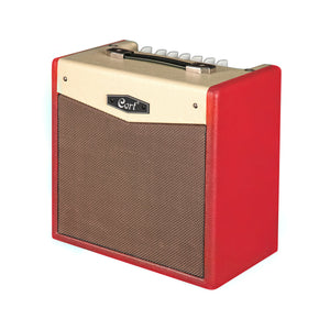 Cort CM15R-DR Guitar Amplifier 8 inch 15 Watt with Reverb, Dark Red