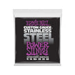 Ernie Ball Power Slinky Stainless Steel Wound Electric Guitar Strings, 11-48