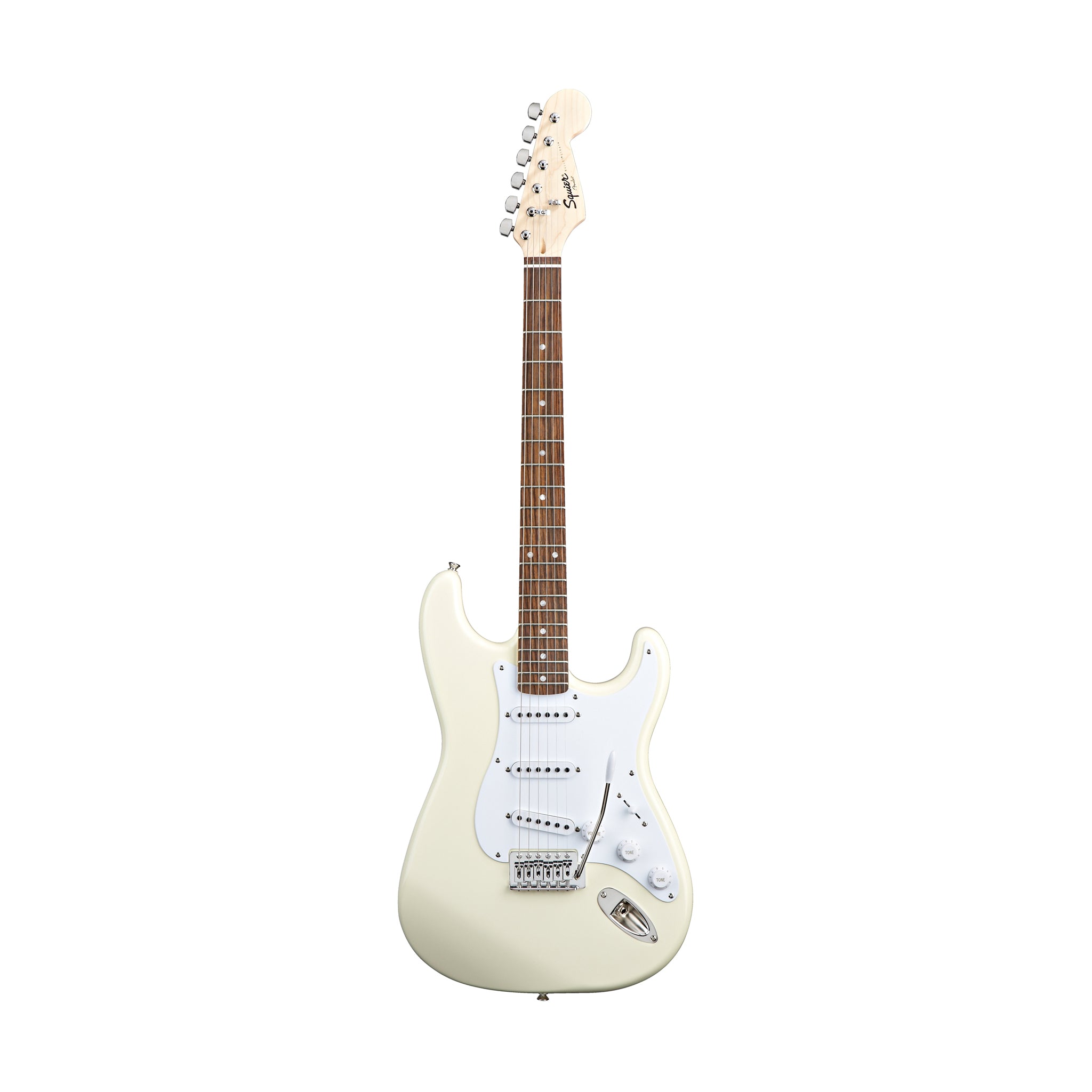 Squier Bullet Stratocaster w/Tremolo Electric Guitar, Laurel FB, Arctic White