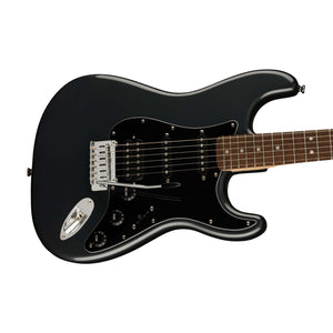 Squier Affinity Series HSS Stratocaster Guitar Pack, Laurel FB, Charcoal Frost Metallic, 230V, UK