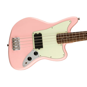 Squier FSR Affinity Series Jag Bass H Guitar, Laurel FB, Shell Pink