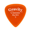 Gravity Classic Big Mini 3.0mm Guitar Pick, Polished Orange