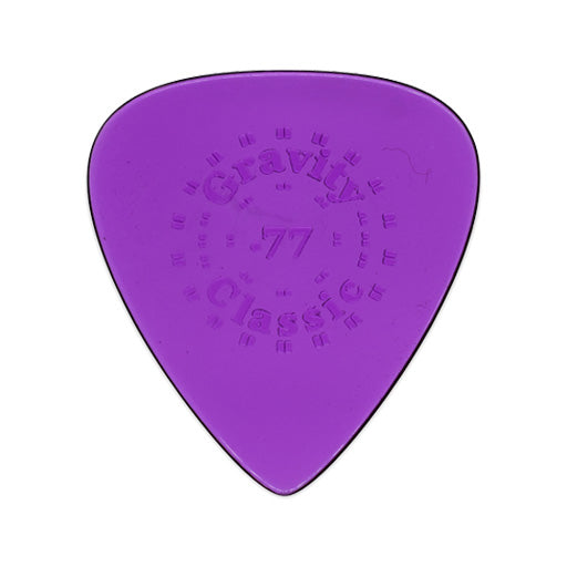 Gravity Classic Standard 0.77mm Guitar Pick, Polished Purple, Pack of 3