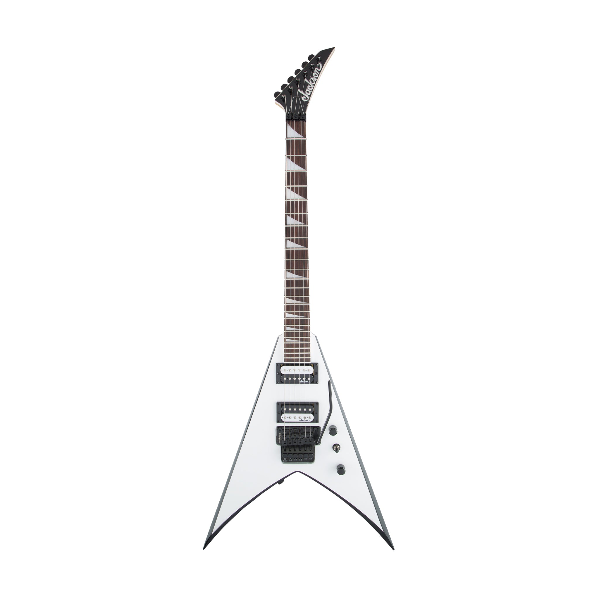 Jackson JS Series King V JS32 Electric Guitar, Amaranth FB, White with Black Bevels