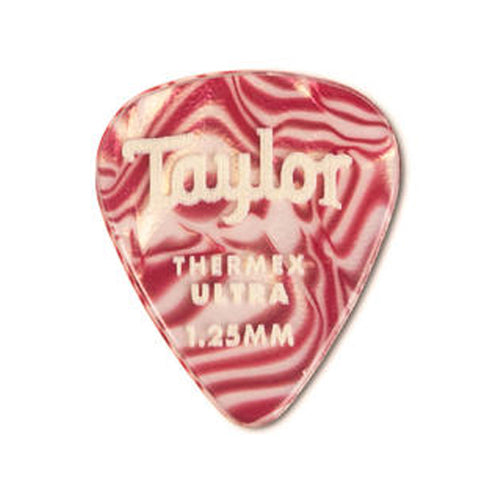 Taylor Thermex Ultra 351 Picks, 1.25mm, Ruby Swirl, 6-Pack