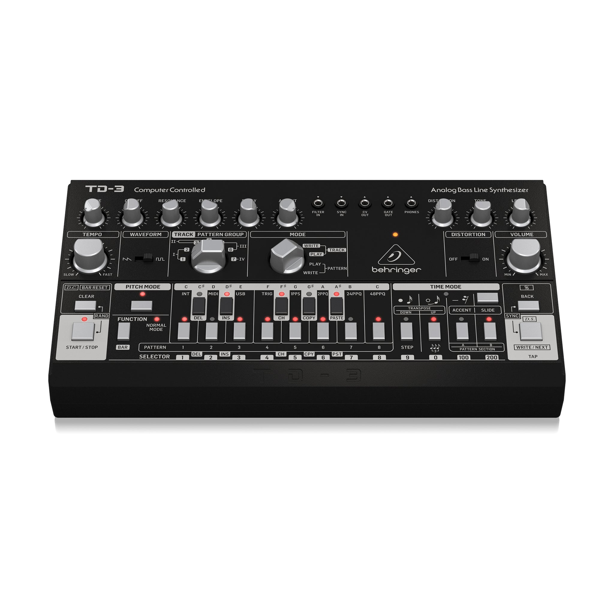 Behringer TD-3-BK Analog Bass Line Synthesizer, Black – Swee Lee