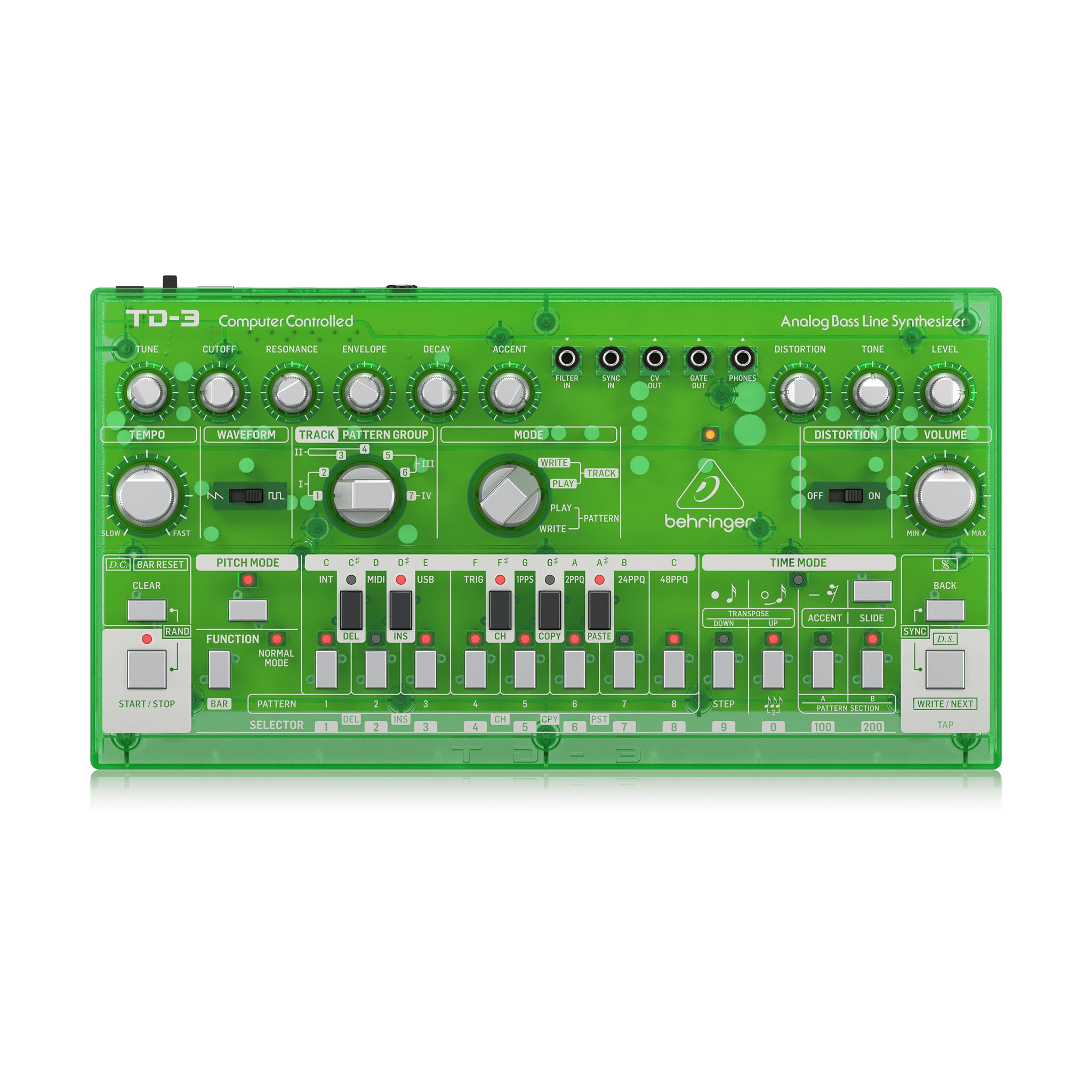 Behringer TD-3-LM Analog Bass Line Synthesizer, Lime