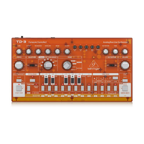 Behringer TD-3-TG Analog Bass Line Synthesizer, Tangerine