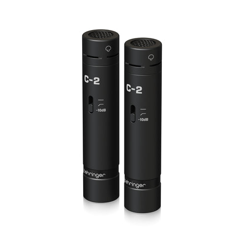 Behringer C-2 Dark Edition Matched Pair of Condenser Microphones, Black