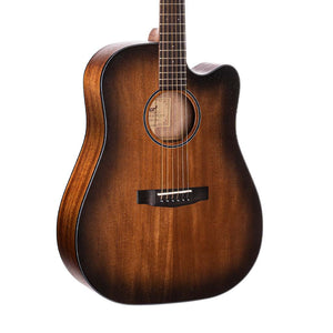 Cort Core-DC All Mahogany Acoustic Guitar w/Deluxe Soft Case, Open Pore Black Burst
