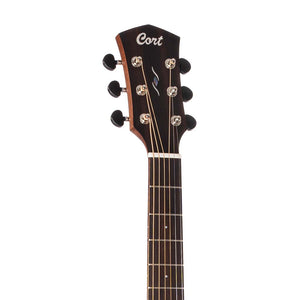 Cort Core-DC All Mahogany Acoustic Guitar w/Deluxe Soft Case, Open Pore Black Burst