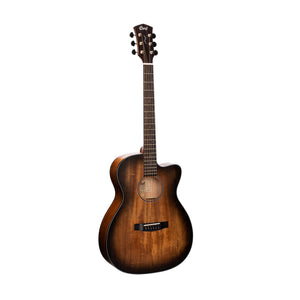 Cort Core-OC All Mahogany Acoustic Guitar w/Deluxe Soft Case, Open Pore Black Burst