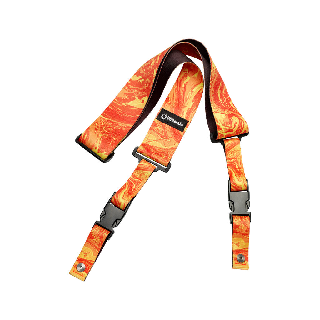 DiMarzio DD2245 Steve Vai ClipLock Guitar Strap, Orange Universe