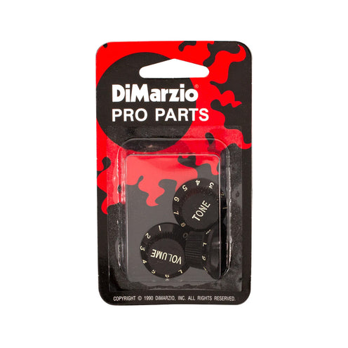 DiMarzio DM-2111BK Vintage Stratocaster Replacement Knobs, Black