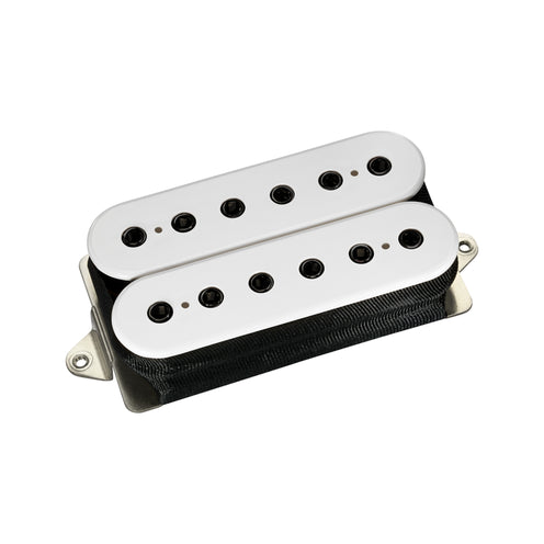 DiMarzio DP253FW+BK Gravity Storm Bridge Humbucker Guitar Pickup, F-Spaced, White, Black Poles
