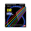 DR Strings NMCA-12 Hi-Def Neon Multi-Color K3 Coated Acoustic Guitar Strings, Light, 12-54
