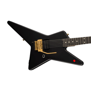 EVH Star Limited Electric Guitar, Ebony FB, Stealth Black with Gold Hardware