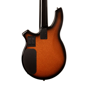 Ernie Ball Music Man Bongo 5 Bass Guitar, Ebony FB, Harvest Orange