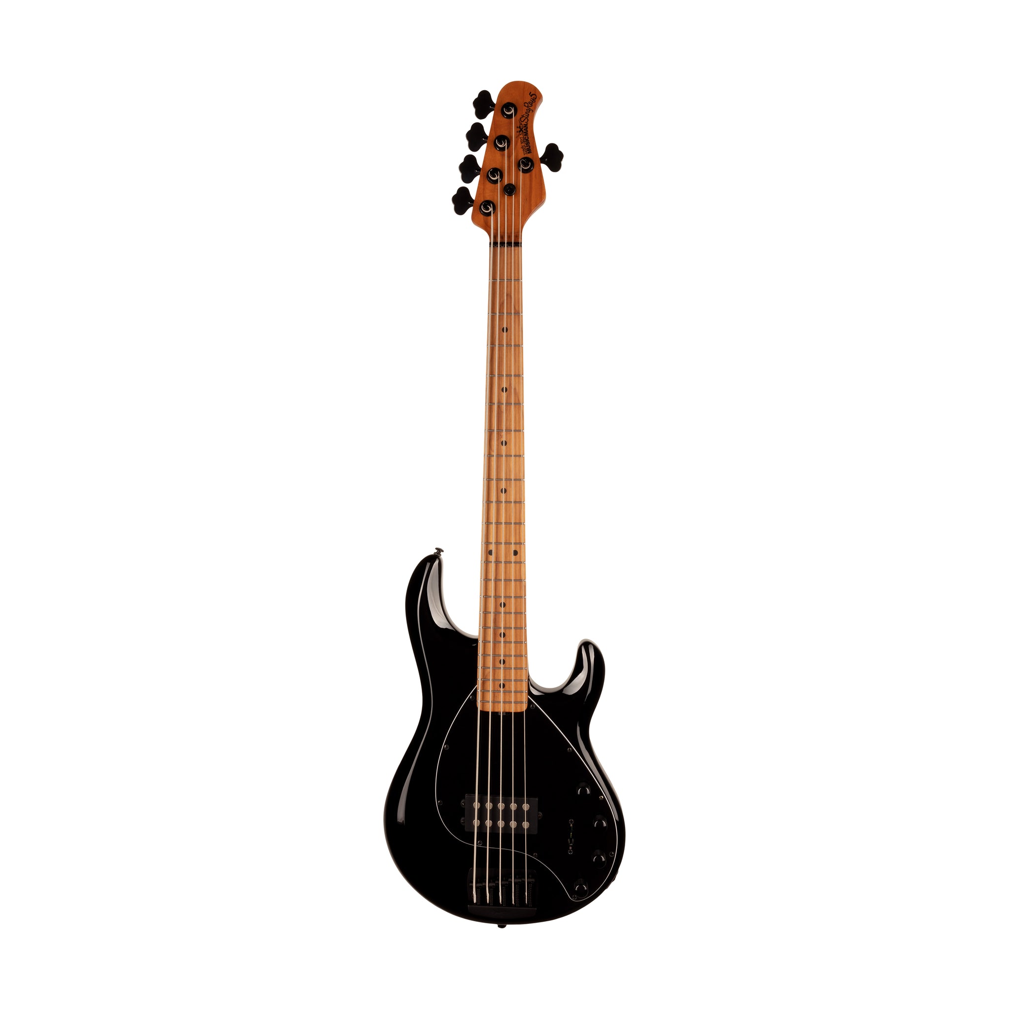 Ernie Ball Music Man StingRay Special 5 Bass Guitar, Maple FB, Black
