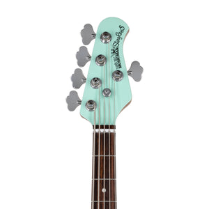 Ernie Ball Music Man StingRay Special 5 H Bass Guitar, RW FB, Laguna Green