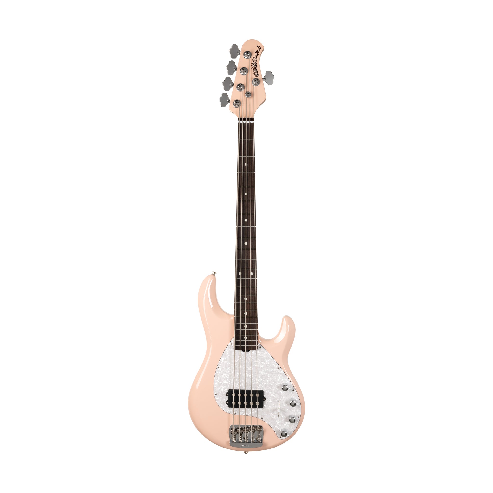 Ernie Ball Music Man StingRay Special 5 H Bass Guitar, RW FB, Pueblo Pink